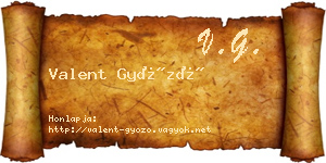 Valent Győző névjegykártya